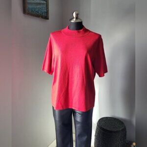 Vintage Silk Knit Pendleton Red Sweater Sz XL